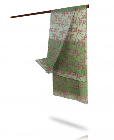 Палантин Женский SN40-OISEAUX/BLEU.CIEL